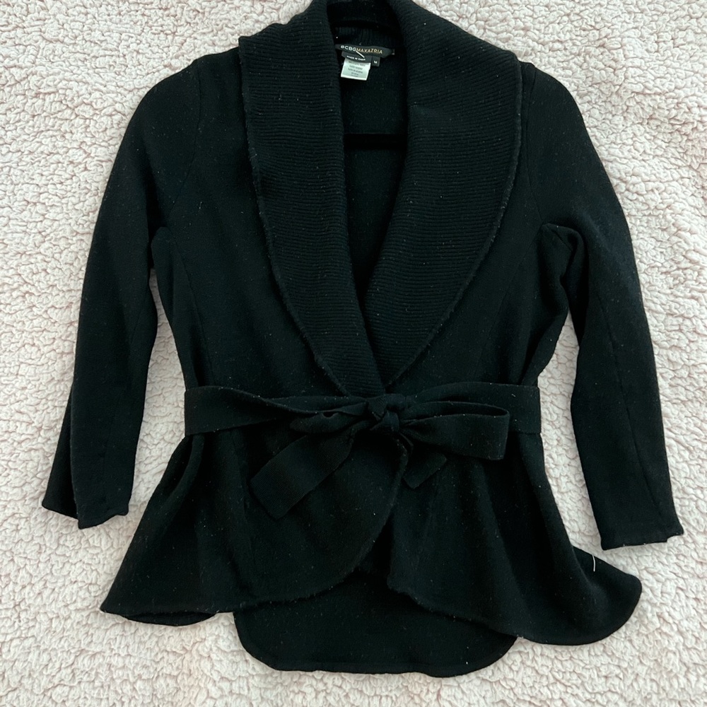 BCBG MaxAzria wrap wool sweater